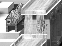 Artist‘s perspective of a supercurrent reversal from a free spin in the tunnel junction. Can you find the secret message?